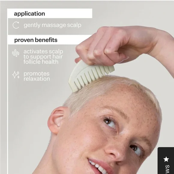 ACT + ACRE NEW Gua Sha Scalp Comb Tool Natural Jade - Picture 2 of 9